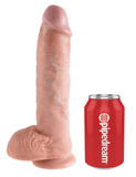 King Cock 10" Cock w/balls flesh