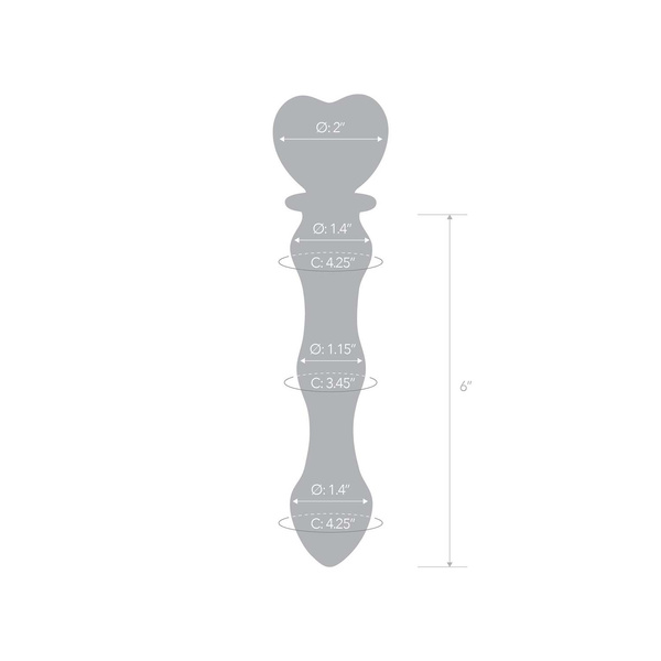 Dildo z zakończeniem w kształcie serca Glas Sweetheart Glass Dildo