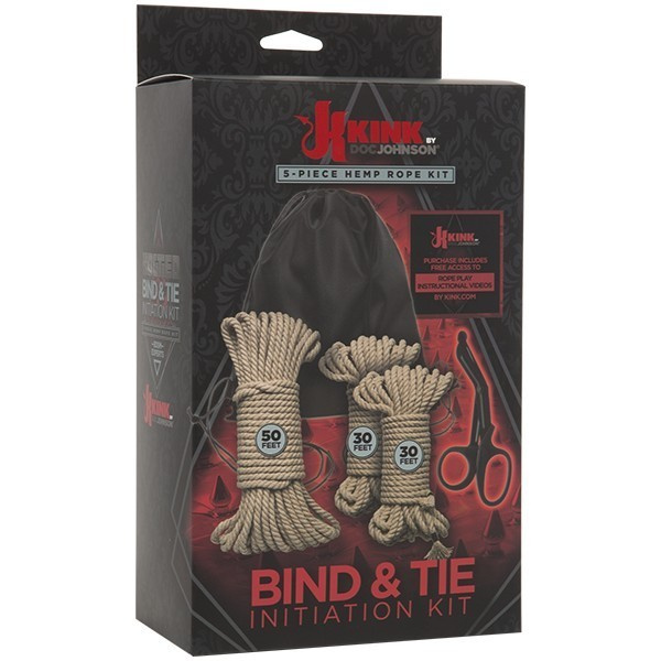 Bind & Tie Initiation Kit 5 Piece Hemp Rope Zestaw Do Wiązania Kink by DocJohnson