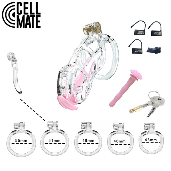 Pas cnoty Guardian Chastity Cage Clear Size 3 CELLMATE