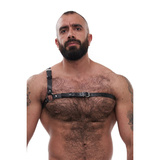 Mister B Serve Leather Style Harness Black L/XL