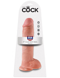 11' Cock With Balls Flesh Dildo Z Jądrami Cieliste 28 Cm King Cock