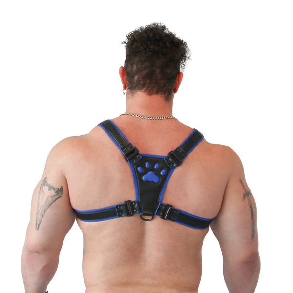 Uprząż Vegan Puppy Harness Black-Blue S/M Brutus