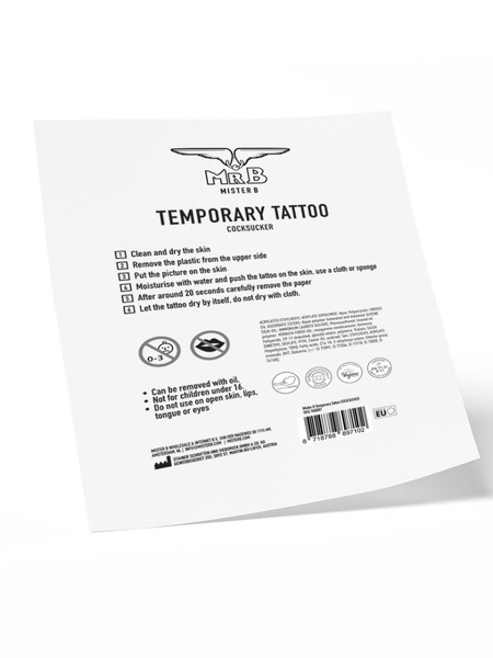 Тимчасове татуювання Cock Sucker Mister B