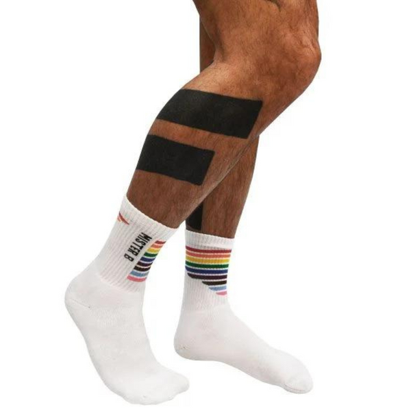 Pride Crew Socks White 42-46 Mister B