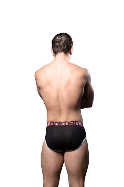 Almost Naked Retro Brief Black/Red S Andrew Christian