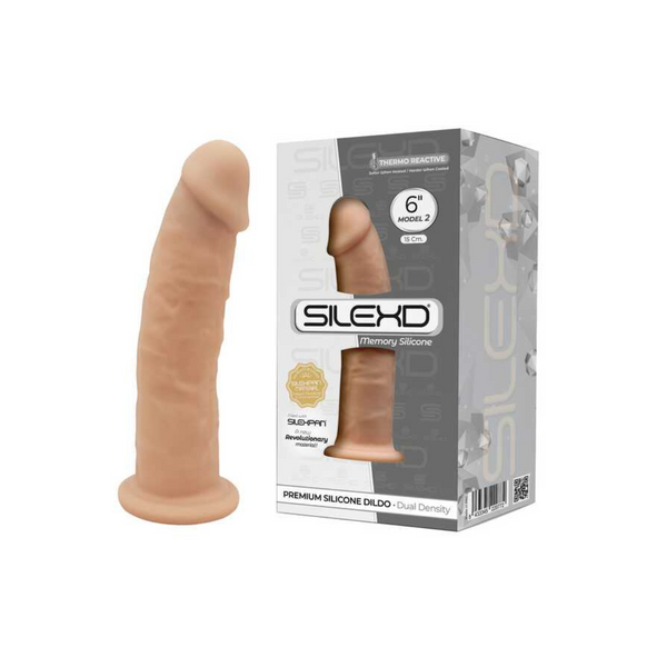Silexd Silikonowe Dildo 15 cm Flesh