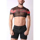 Cellblock Challenger Crop Top Black / Red XL