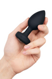 Vibrating Jewel Plug M/L Black b-Vibe
