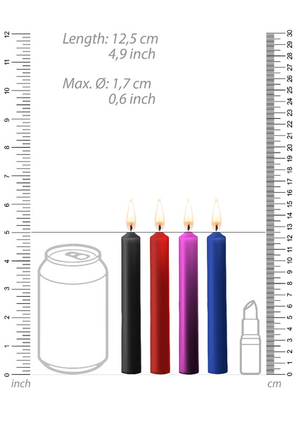 Ouch! Teasing Wax Candles 4-pack Mixed Colors