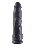 King Cock 10" Cock w/balls black