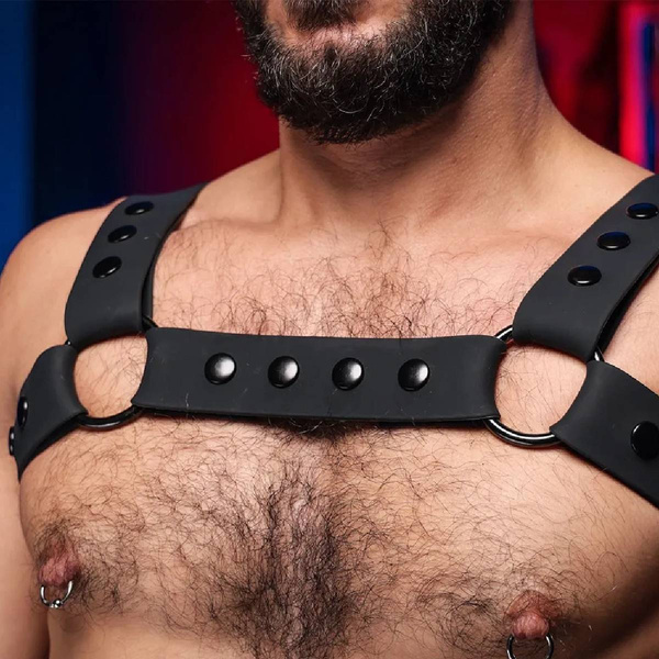 Slick Silicone Bulldog Harness Black S/M Mr.S.