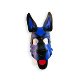 Vegan Pup Hood Black-Blue Brutus