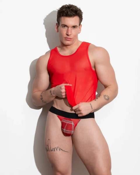 Aspen Mesh Tank Top Red Xxl CellBlock13