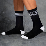 Skarpetki Fetish AD BTTM Socks Black-White S/M Addicted