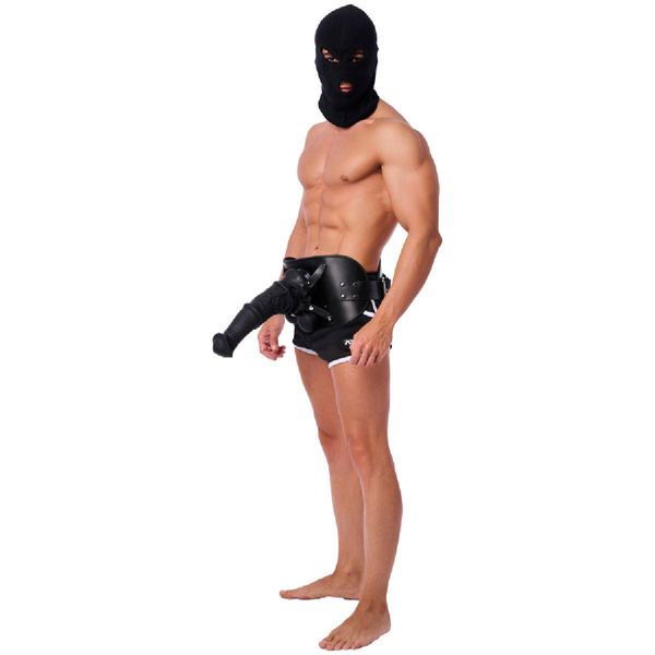 Leather harness for large dildo The Red