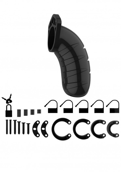 Man Cage Chastity Model 04 Black пояс цнотливості чорний