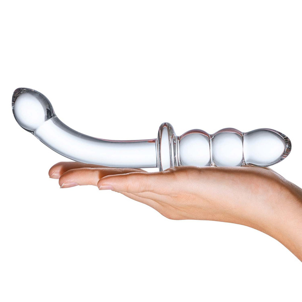 Двостороннє Скляне Ділдо Ribbed G-Spot S Dildo Glas