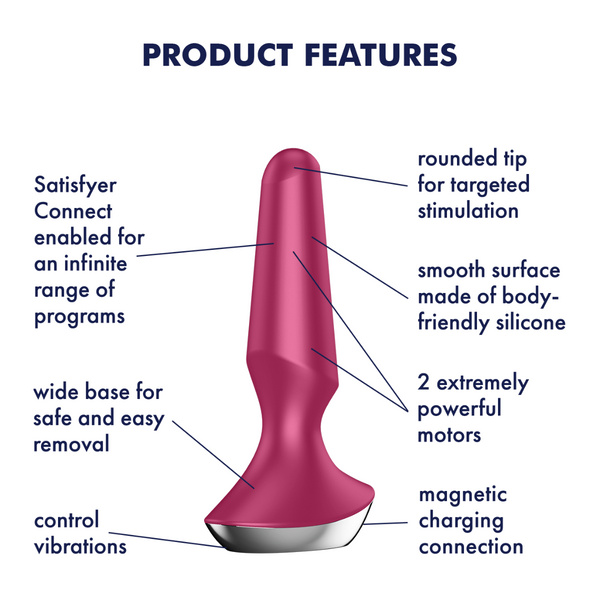 Korek analny Satisfyer Plug-ilicious 2 Berry