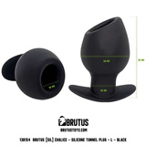 Силіконовий тунель Chalice Silicone Tunnel Plug Black L Brutus