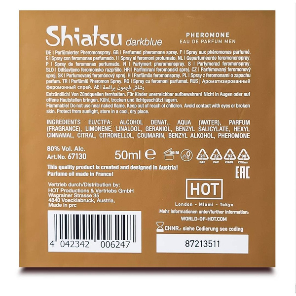Feromony dla mężczyzn Pheromon Fragrance Man Darkblue 50ml Shiatsu