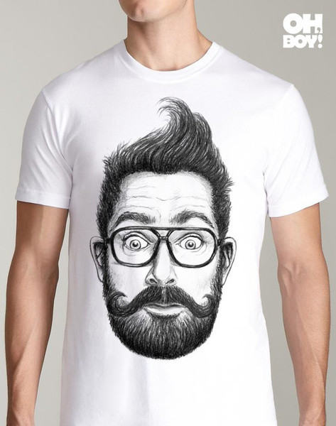 Koszulka z autorską grafiką Oh,boy! Curly XL