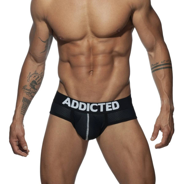 Push Up Mesh Brief Black XL Addicted