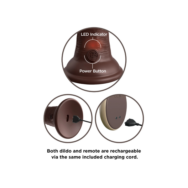 Dildo 18Cm King Cock Elite Dual Density Vibrating Cock Pipedream