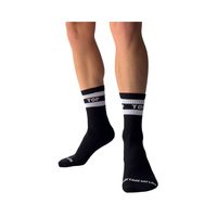 Fetish Half Socks Top Black-White L/Xl Barcode Berlin