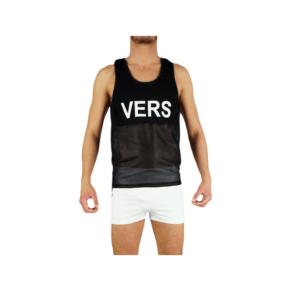 Bezrękawnik Mesh Tank Top Hung! Vers! Slut! Black M Aasssoxx