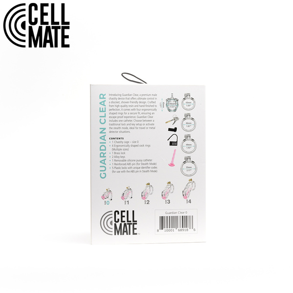 Pas cnoty Guardian Chastity Cage Clear Size 0 CELLMATE