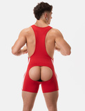 Backless Singlet Dastin Red-White XL Barcode Berlin