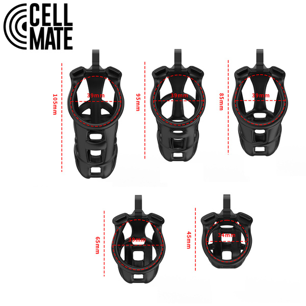 Pas cnoty Guardian Chastity Cage Black Size 2 CELLMATE