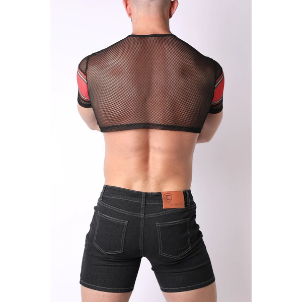 Cellblock Challenger Crop Top Black / Red XL