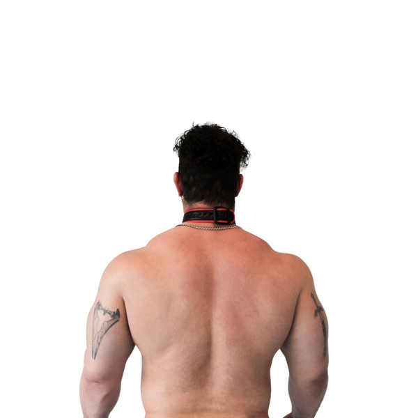 Vegan Puppy Collar Black-Red Brutus