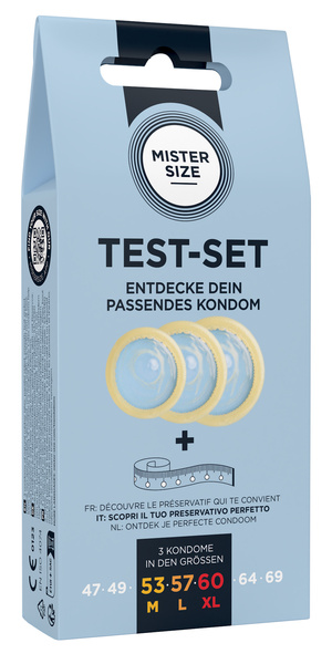 Набір презервативів Test-Set 53-57-60 3 Condoms Mister.Size