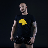 Basic T-Shirt.05 Black-Yellow S BULL