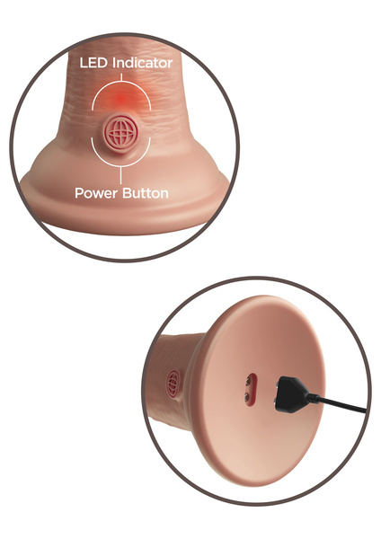 Керований Пультом М’який Силіконовий Вібратор З Твердішим Серцем 7 Inch Dual Density Vibe Cock Light King Cock