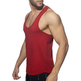 Bezrękawnik U-Neck Cotton Tank Top Red XXL Addicted