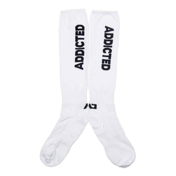 Addicted Fetish Socks White-Black L/XL