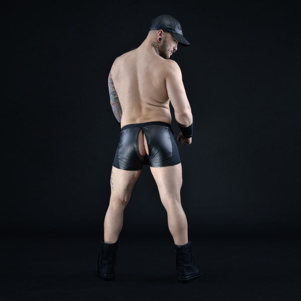 Skórzane spodenki z elastyczną wstawką Bull Leather Shorts.02 L