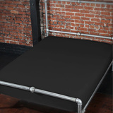 Sheets of SF Fitted Sheet 180 x 200 x 25 cm Black