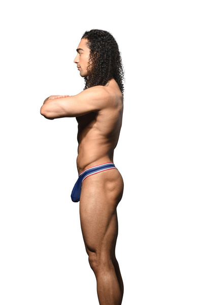 Racer Swim Thong Navy M Andrew Christian