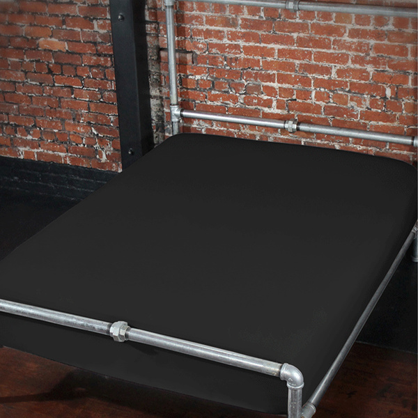 Sheets of SF Fitted Sheet 160 x 200 x 25 cm Black