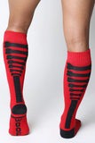 Bawełniane getry dla psiaka CellBlock13 Kennel Club Bones Knee High Sock Red 42-47