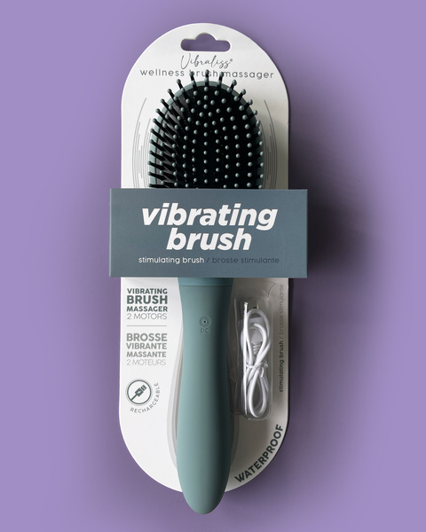 Wibrująca Szczotka Do Włosów Vibrating Brush Blue Grey Vibraliss
