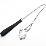 Leather leash with choke collar for penis