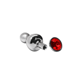 Lollypop Double Ball Metal Plug L Red Wooomy