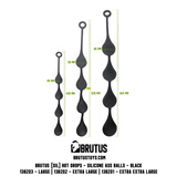 Kulki analne Hot Drops Silicone Ass Balls O40mm Black L Brutus