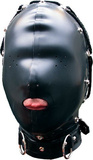 MrB Rubber Tie Back Bondage Hood